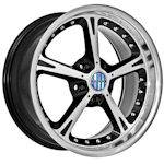 BMW WHEELS SKU 820 18 INCH BLACK WITH POLISH LIP RIMS